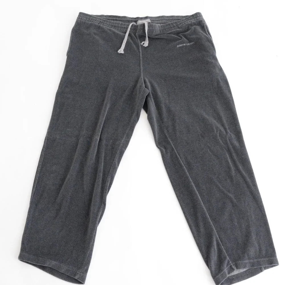 Vintage Pierre Cardin Graphite Gray Velour Jogger Pants Large